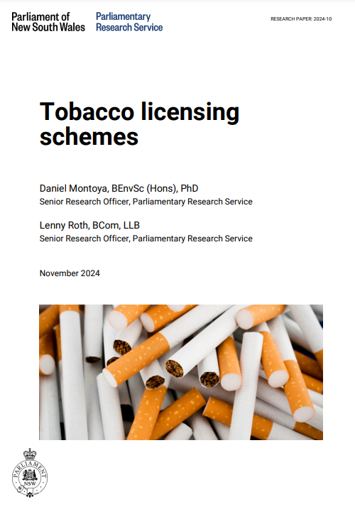 victoria tobacco licensing scheme Tobacco licensing schemes