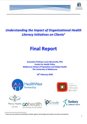 Report cover