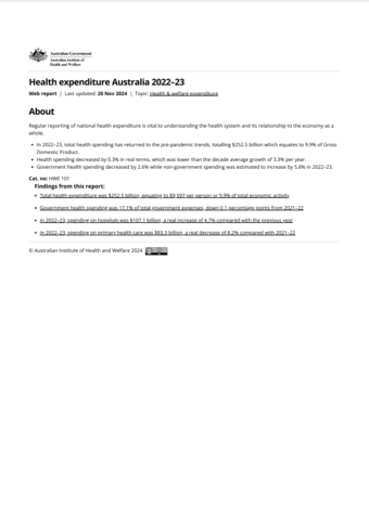 Document cover